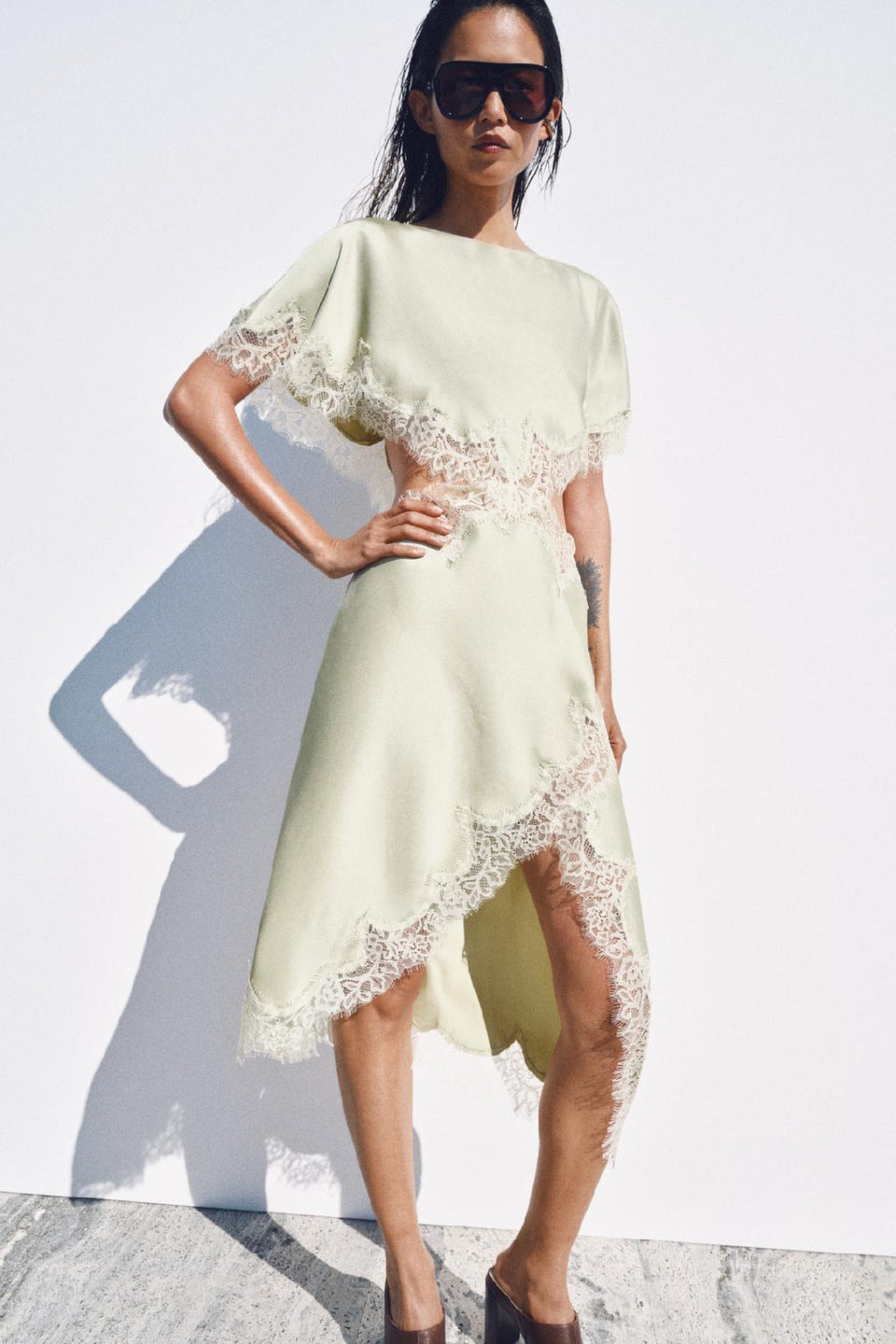 Sage Whisper Midi Dress
