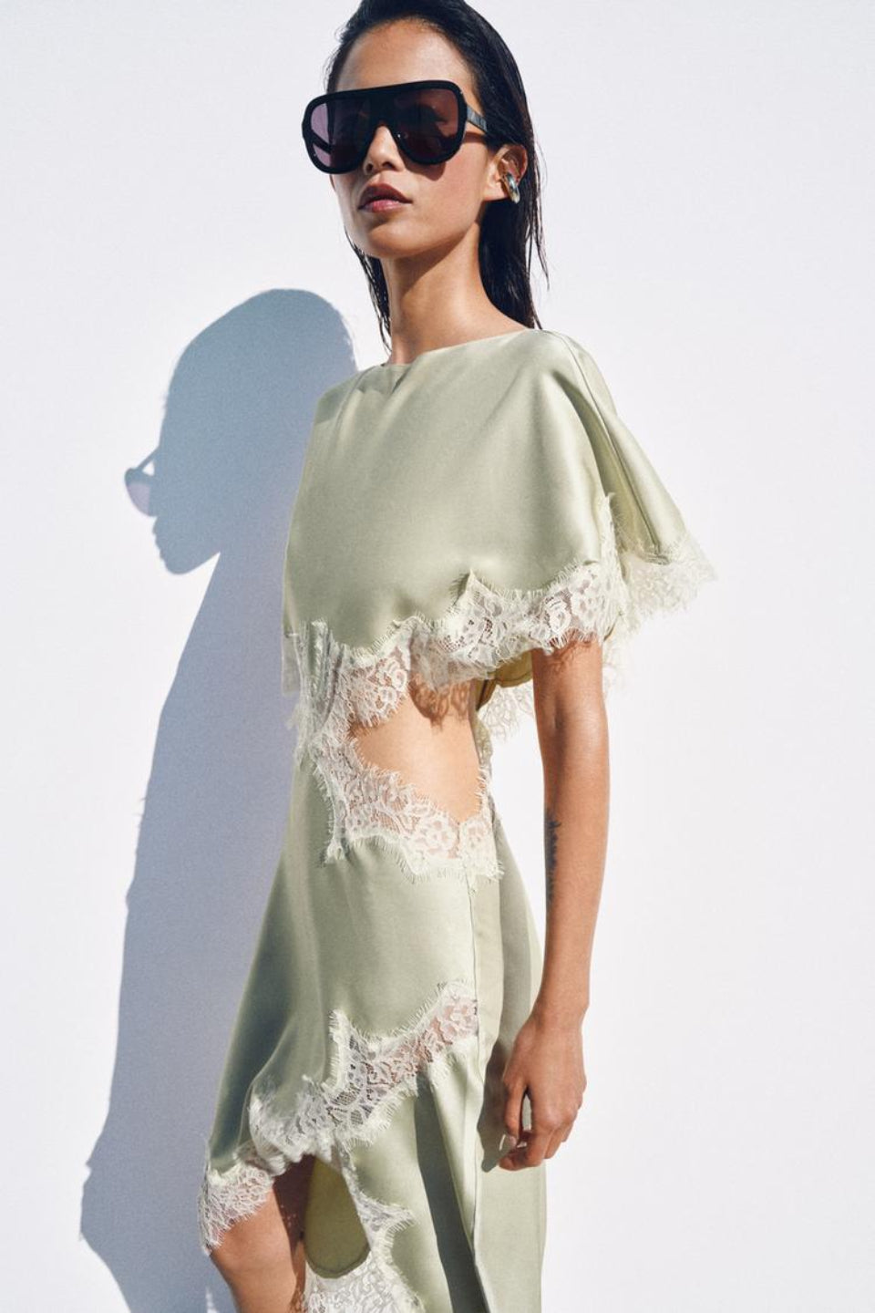 Sage Whisper Midi Dress