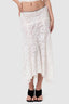 White Lace Sheer Fishtail Skirt