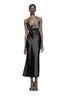 Black Sequin Lace Fishtail Midi Dress