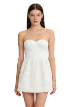 White Rose Corset Bandeau Mini Dress