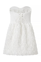 White Rose Corset Bandeau Mini Dress