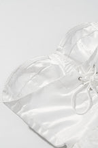 White Rose Corset Bandeau Mini Dress