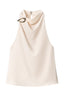 Apricot Halter Ring Back Sleeveless Top
