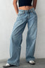 Light Blue Wide Leg Low Rise Jeans