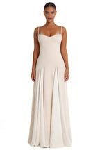 Cream Chiffon Sweetheart Maxi Dress