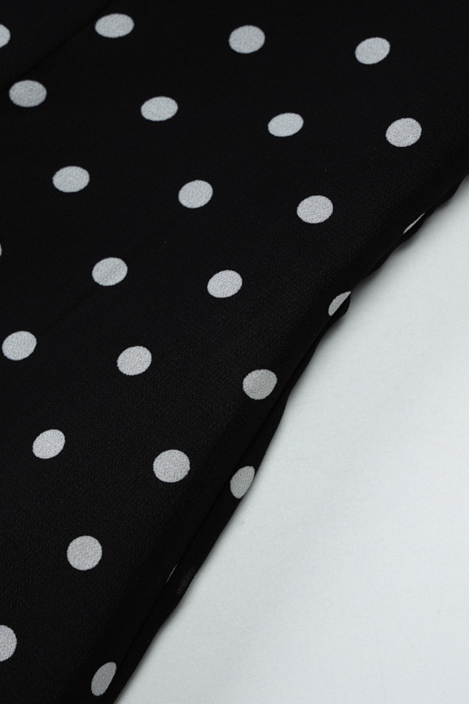 Noir Dot Halter Ruffle Mini Dress