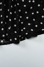 Noir Dot Halter Ruffle Mini Dress