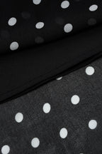 Noir Dot Halter Ruffle Mini Dress