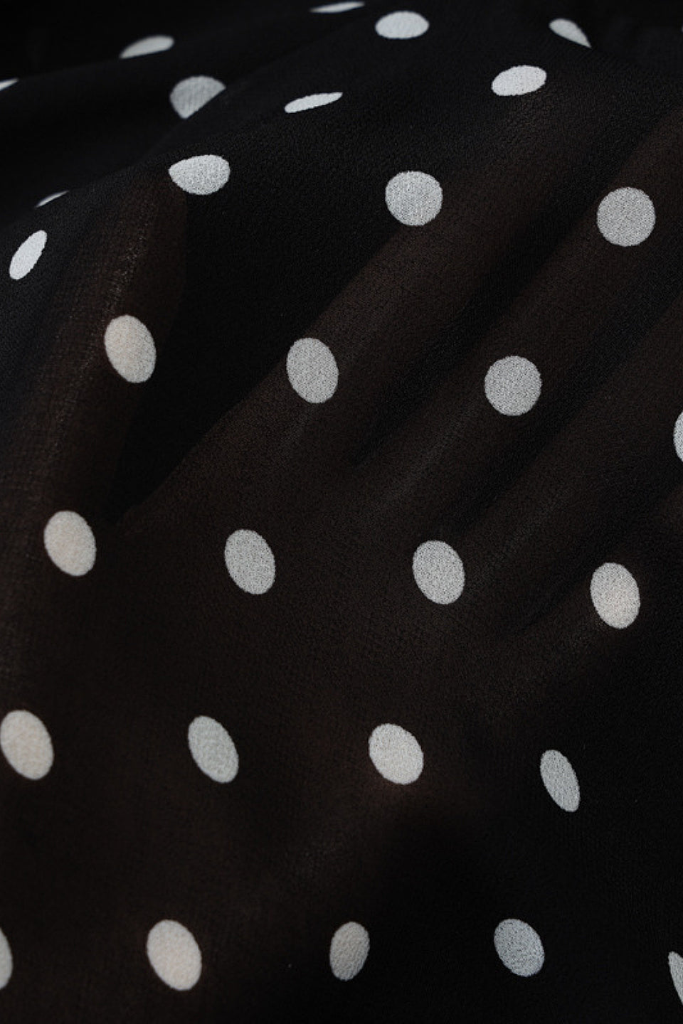 Noir Dot Halter Ruffle Mini Dress