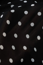 Noir Dot Halter Ruffle Mini Dress