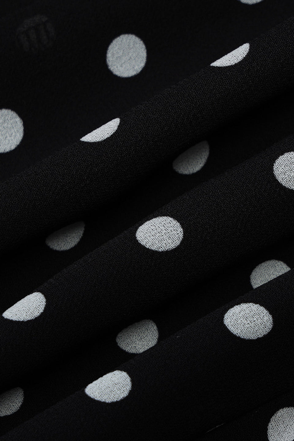 Noir Dot Halter Ruffle Mini Dress