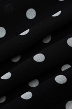 Noir Dot Halter Ruffle Mini Dress