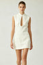 Mandarin Keyhole Mini Dress