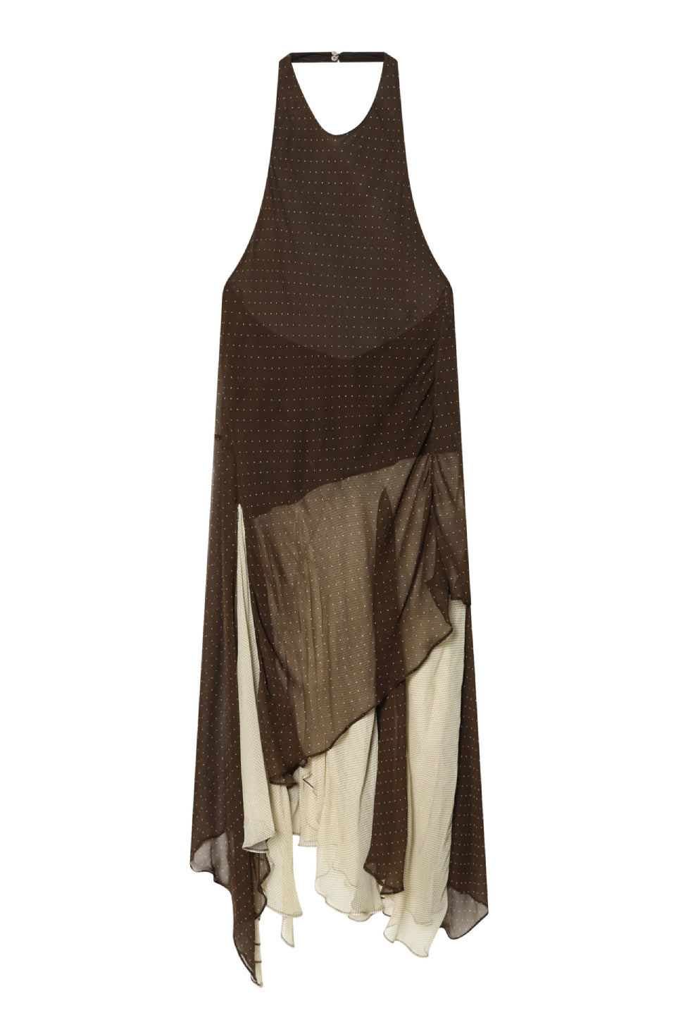 Polka Dot Halter Midi Dress