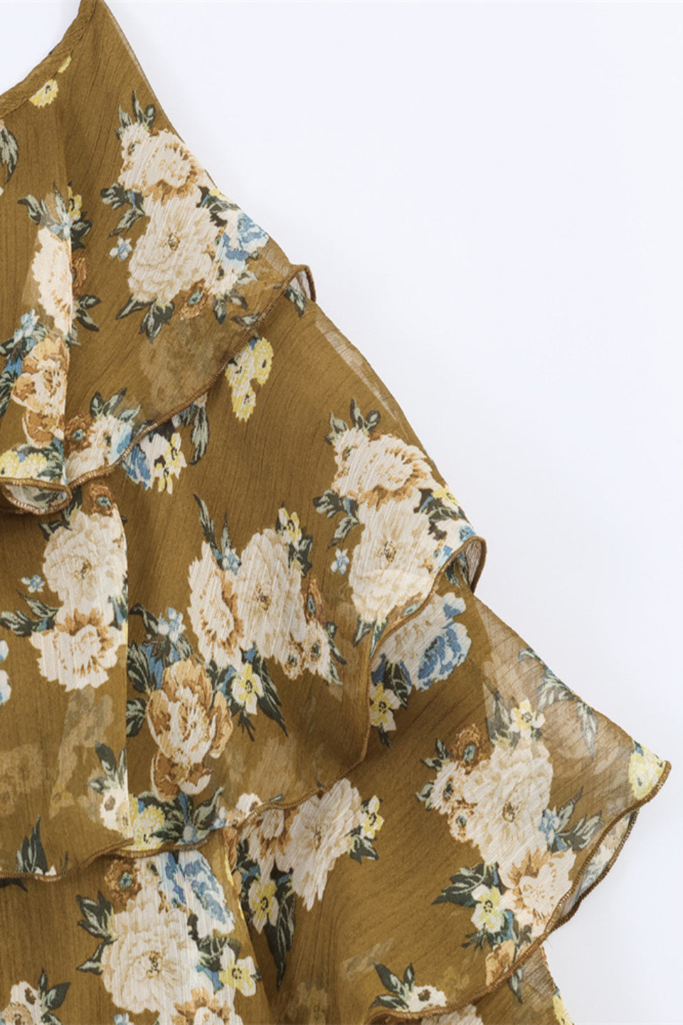Floral Ruffle Halter Mini Dress