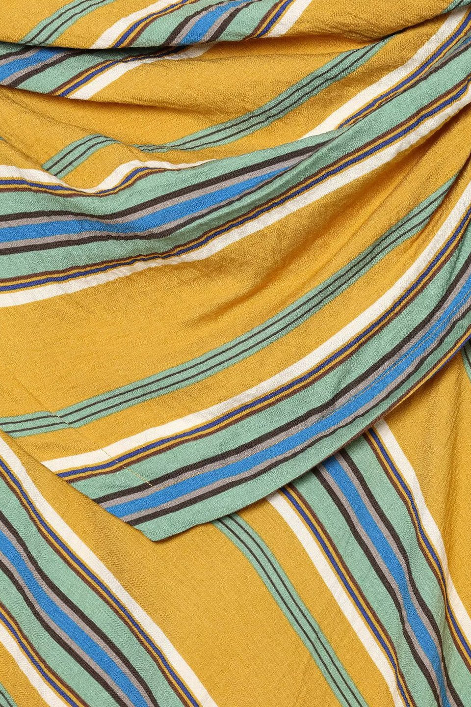 Striped One Shoulder Midi Dress