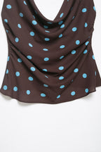 Polka Dot Cowl Cami Top