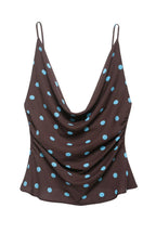 Polka Dot Cowl Cami Top