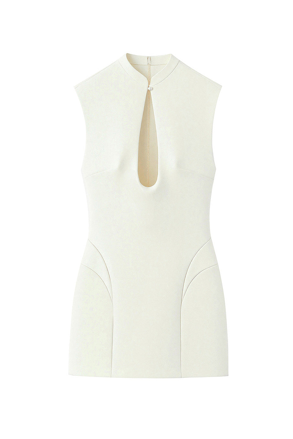 Mandarin Keyhole Mini Dress