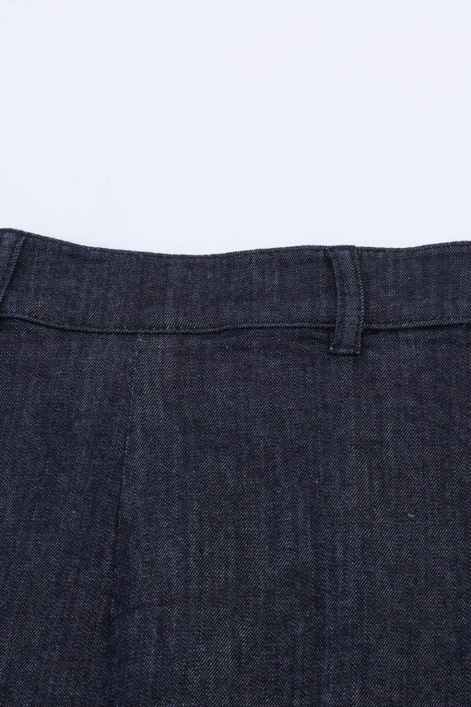Lace Trim Denim Skirt