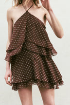 Polka Dot Ruffle Mini Dress