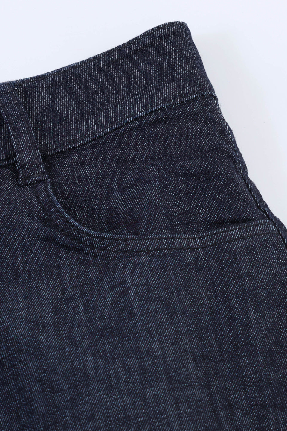 Lace Trim Denim Skirt