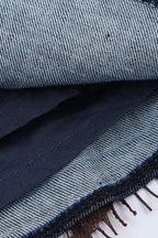 Lace Trim Denim Skirt