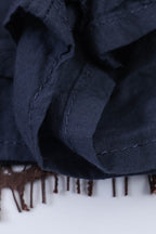 Lace Trim Denim Skirt