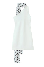 Polka Dot Scarf Mini Dress