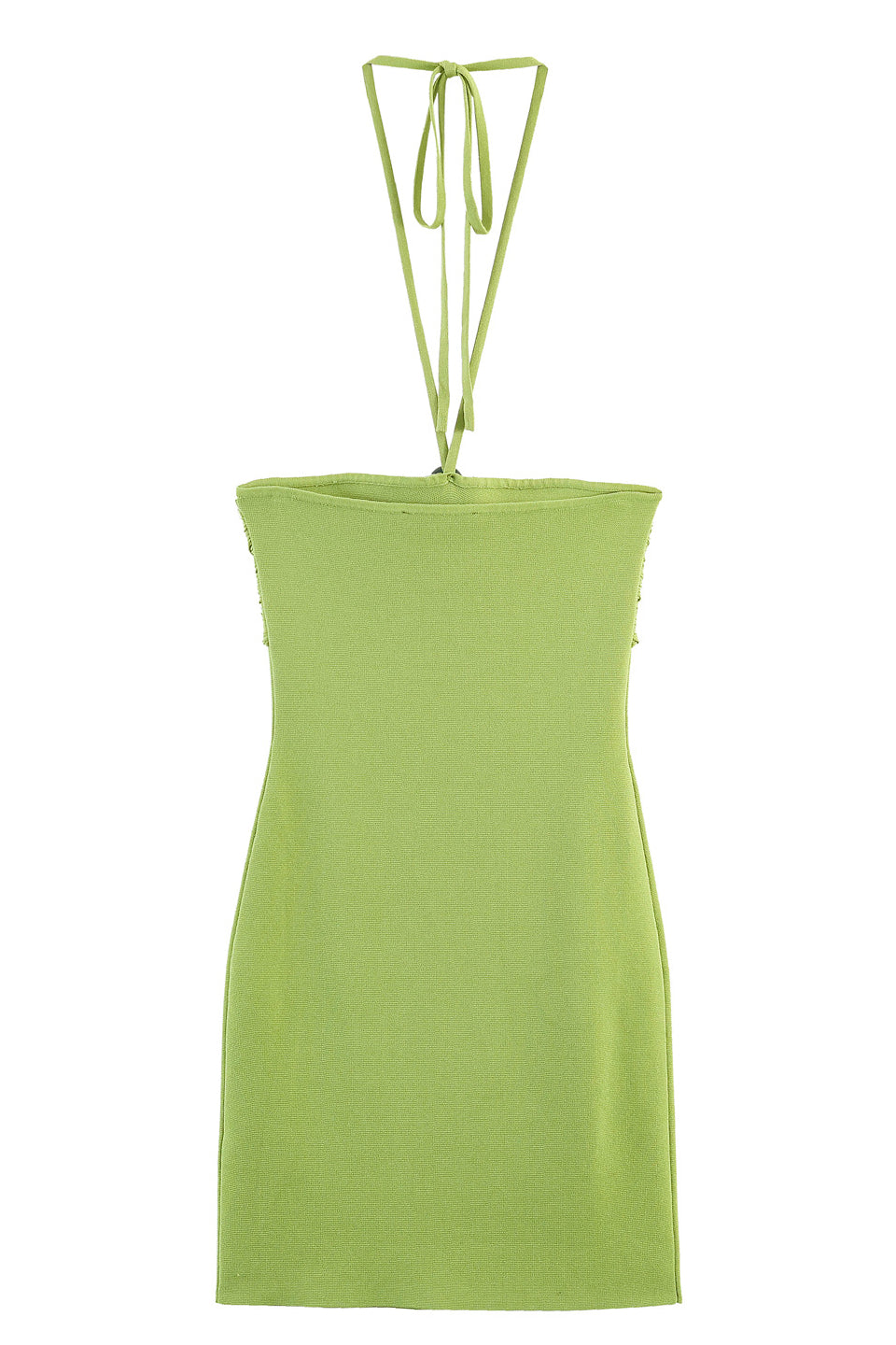 Green Halter Bodycon Mini Dress