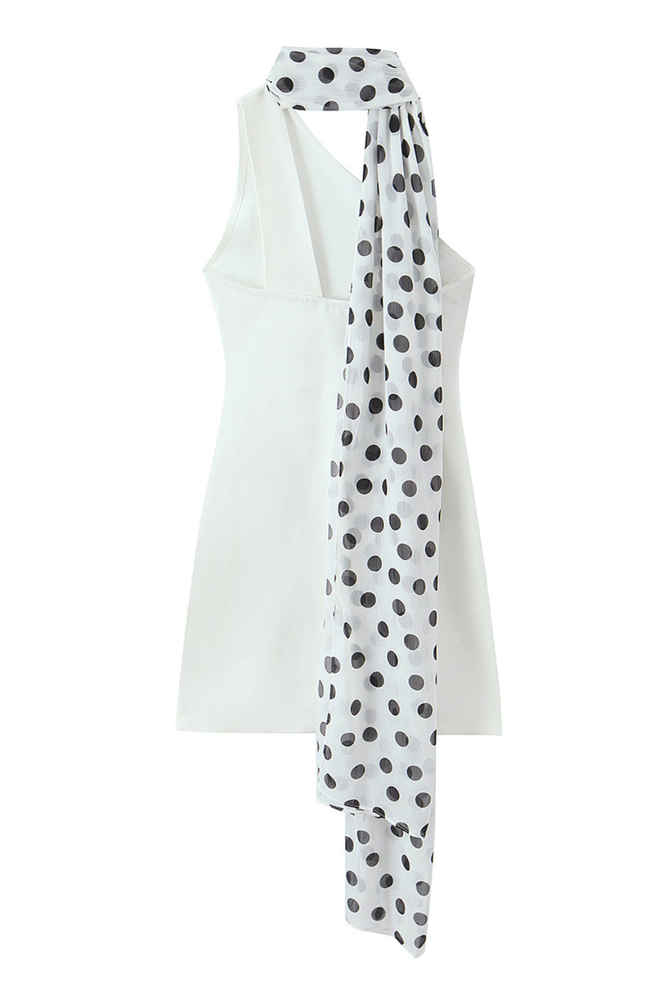 Polka Dot Scarf Mini Dress