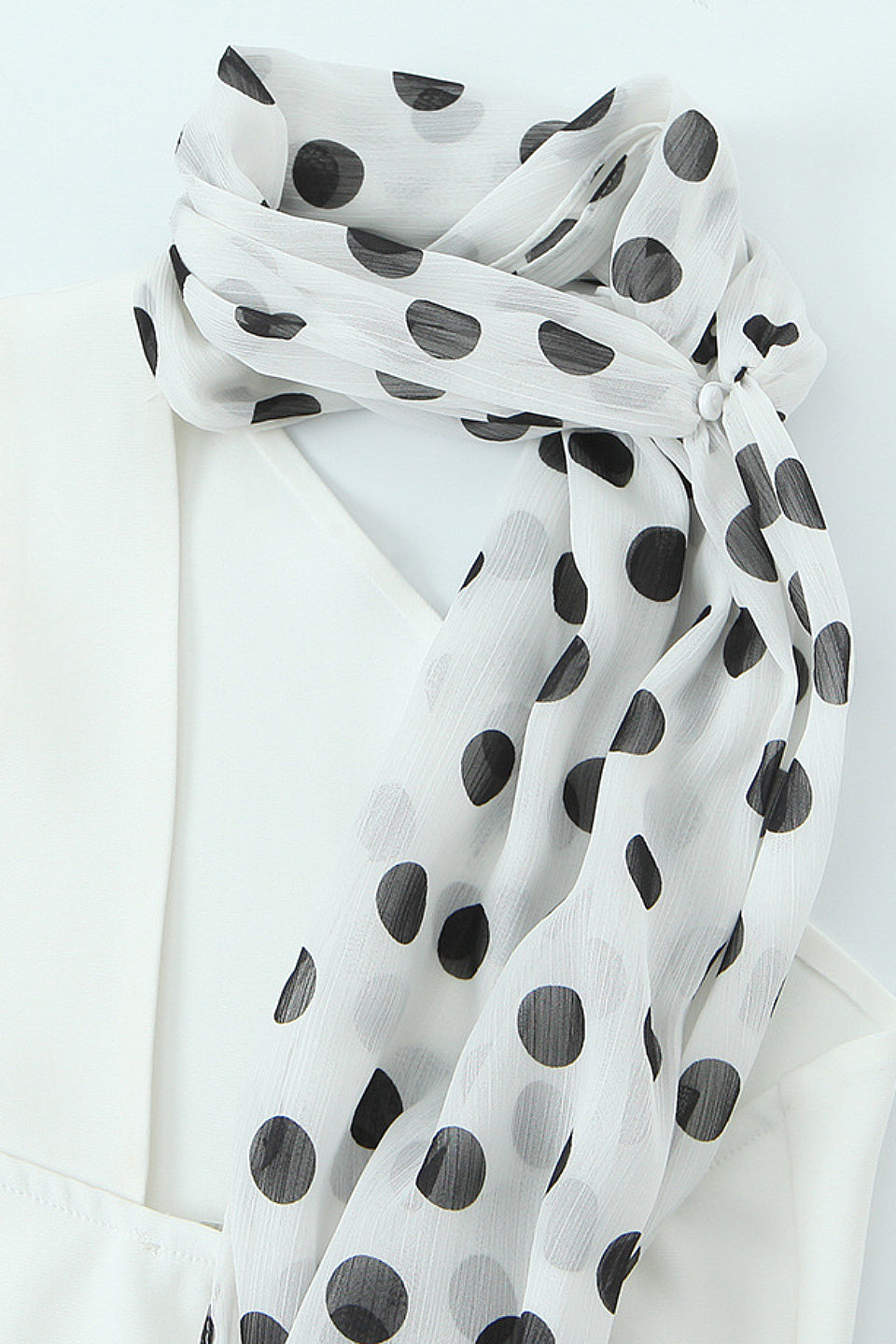 Polka Dot Scarf Mini Dress