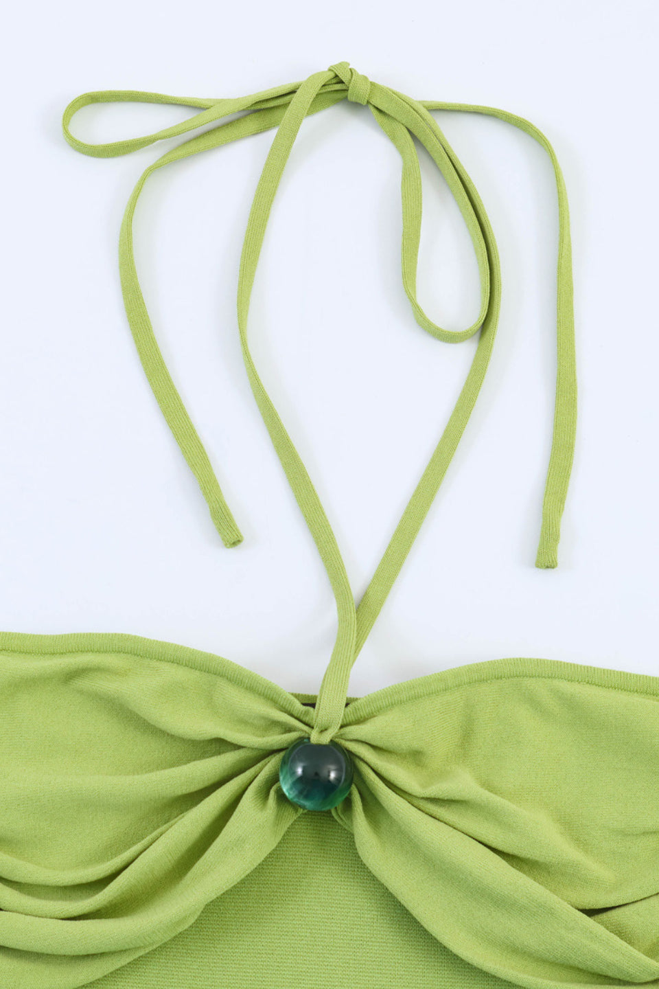 Green Halter Bodycon Mini Dress