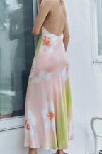 Floral Cowl Maxi Dress
