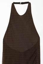 Polka Dot Halter Midi Dress