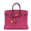 Togo Horseshoe Birkin 25 Rose Pourpre Cassis