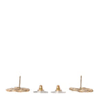 Crystal Twisted CC Earrings Gold
