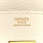 Taurillon Clemence Birkin 30 White