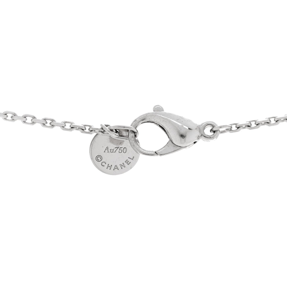 18K White Gold Diamond Ceramic Ultra Necklace Black