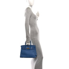 Epsom Birkin 30 Bleu Agate