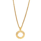 Metal Mirror Necklace Gold