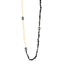 Ruthenium Pearl Beaded Enamel CC Long Necklace White Black