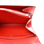 Shiny Alligator Constance Short Wallet Geranium