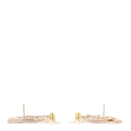 Metal Crystal Rainbow Cha-Nel Logo Drop Earrings Multicolor Gold