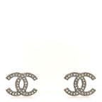 Crystal CC Earrings Silver