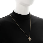 Tweed Effect CC Necklace Gold