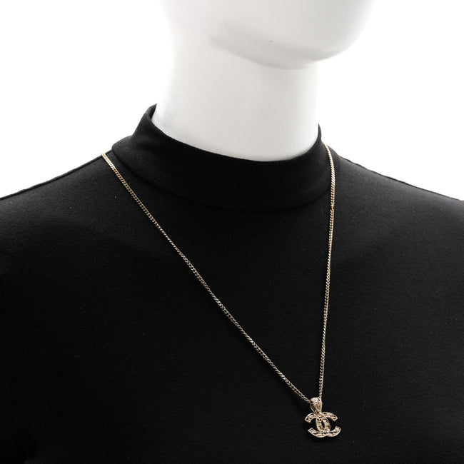 Tweed Effect CC Necklace Gold Main Image