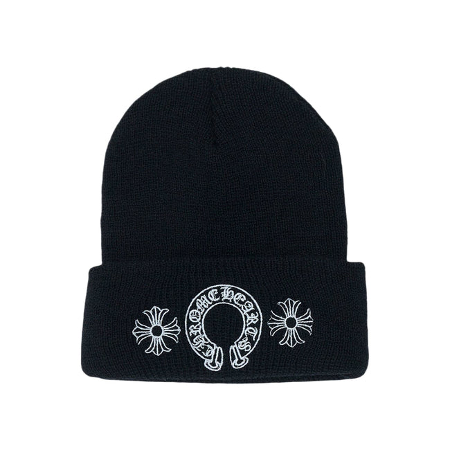 Chrome Hearts Horse Shoe Wool Beanie Black Hover Image