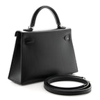 Tadelakt Sombrero Box Pampilles Mini Kelly Sellier 20 Black